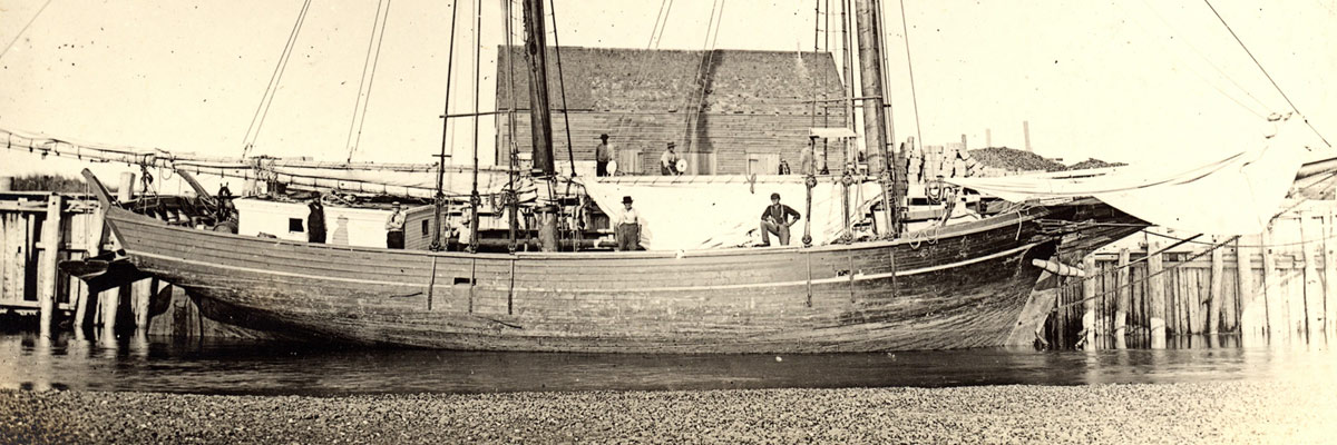 Schooner at dock